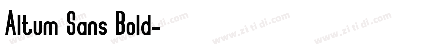 Altum Sans Bold字体转换